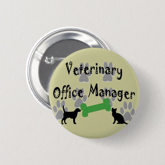Veterinärbürovorsteher Button (Vorne & Hinten)