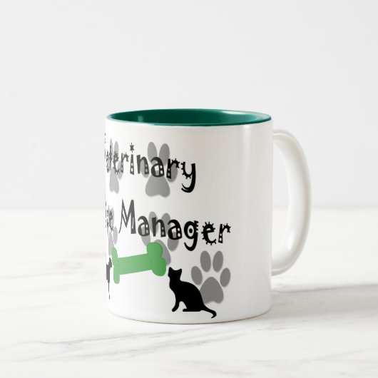 Veterinärbürovorsteher Zweifarbige Tasse (VorderseiteRechts)