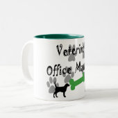 Veterinärbürovorsteher Zweifarbige Tasse (Vorderseite Links)