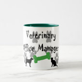 Veterinärbürovorsteher Zweifarbige Tasse (Mittel)