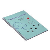 Veterinärc$assistent-tatze Drucke auf meinem Notizblock (Rechte Seite)