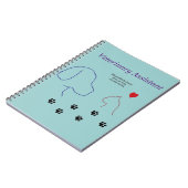 Veterinärc$assistent-tatze Drucke auf meinem Notizblock (Linke Seite)