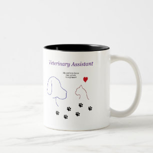Veterinärc$assistent-tatze Drucke auf meinem Zweifarbige Tasse