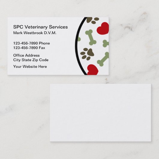 Veterinärdienste Veterinärwesen Visitenkarte (Vorne/Hinten)
