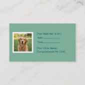 Veterinarian Appointment Card | Photo Template Visitenkarte (Rückseite)
