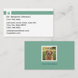 Veterinarian Business Card | Photo Logo Visitenkarte