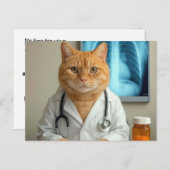Veterinarian Cat With Stethoscope Postkarte (Vorne/Hinten)