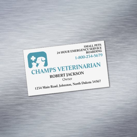 Veterinarian Clinic Magnetische Visitenkarte (Beispiel)