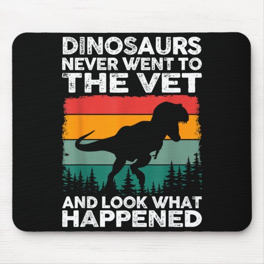 Veterinarian Dinosaur Funny Vet Life Animal Rescue Mousepad (Vorne)