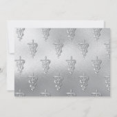 Veterinarian Graduation Grey Silver Announcement Einladung (Rückseite)
