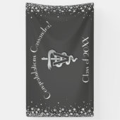 Veterinarian Graduation Grey Silver Banner (Vertikal)