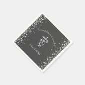 Veterinarian Graduation Grey Silver Serviette (Ecke)