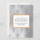 Veterinarian Graduation Orange Silver Einladung (Rückseite)