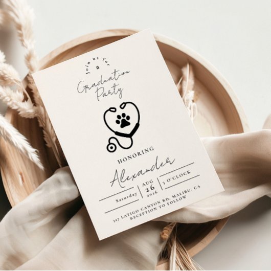 Veterinarian Graduation Party Einladung