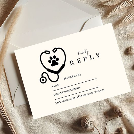 Veterinarian Graduation Party RSVP Karte