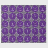 Veterinarian Graduation Purple Silver Geschenkpapier (Flach)
