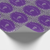 Veterinarian Graduation Purple Silver Geschenkpapier (Ecke)