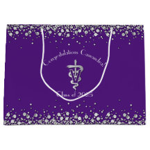 Veterinarian Graduation Purple Silver