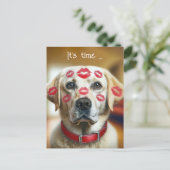 Veterinarian Labrador Retriever Kisses Postkarte (Stehend Vorderseite)