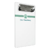 Veterinarian Mini Clipboard | Custom Staff Logo Mini Klemmbrett (Schrägansicht)