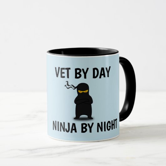 VETERINARIAN NINJA COFFEE MUGS TASSE (VorderseiteRechts)