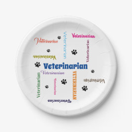 Veterinarian Paper Plates Pappteller