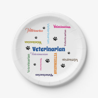 Veterinarian Paper Plates Pappteller