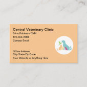 Veterinarian Pastel Color Business Cards Visitenkarte (Vorderseite)