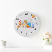 Veterinarian People Background Große Wanduhr (Zuhause)
