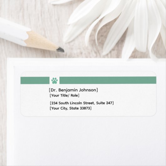 Veterinarian Return Address Labels Template (Insitu)