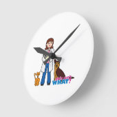 Veterinarian Runde Wanduhr (Winkel)
