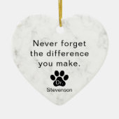 Veterinarian School Grad Vet Med Appreciation Keramik Ornament (Vorne)