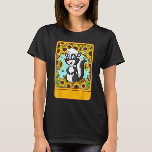 Veterinarian Sunflower Skunk Tee  For Pet  Ideas (Vorderseite)