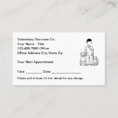Veterinarian Veterinary Office Appointment Cards Terminkarte (Vorderseite)