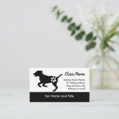 Veterinärklinik-Geschäfts-Karten-HundeSilhouette Visitenkarte (Stehend Vorderseite)