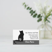 Veterinärklinik-Geschäfts-Karten-Katzen-Silhouette Visitenkarte (Stehend Vorderseite)