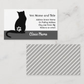 Veterinärklinik-Geschäfts-Karten-Katzen-Silhouette Visitenkarte (Vorne/Hinten)