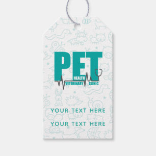 Veterinärklinik Moderne blaue Werbeaktion Geschenkanhänger