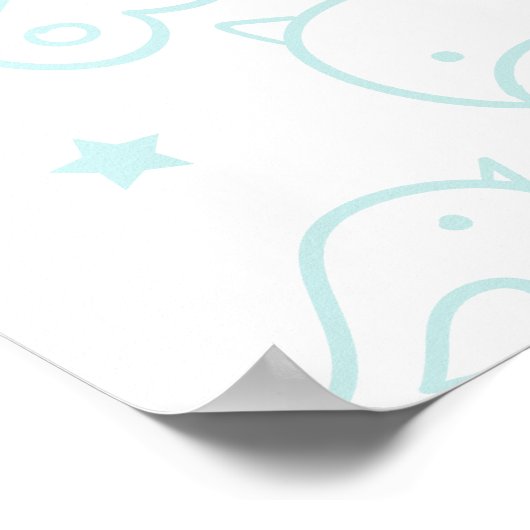 Veterinärklinik Moderne blaue Werbeaktion Poster (Ecke)