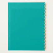 Veterinärklinik Modernes Aquamarines Doodle-Logo Planer (Rückseite)