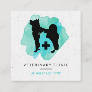 Veterinärklinik Quadratische Visitenkarte
