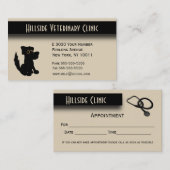 Veterinärklinik w Ernennungsbereich auf der Rückse Terminkarte (Vorne/Hinten)