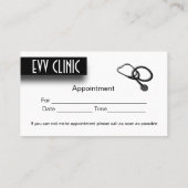 Veterinärklinische Ernennung Zurück Visitenkarte Terminkarte (Rückseite)