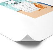 Veterinärklinische Veterinärmedizin Frau mit Katze Poster (Ecke)