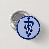Veterinärlogo 2 button (Vorne & Hinten)