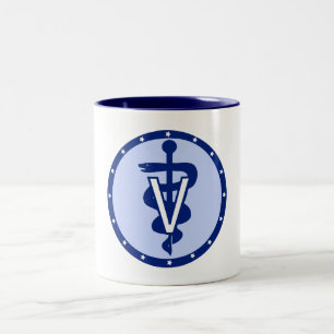 Veterinärlogo 2 zweifarbige tasse
