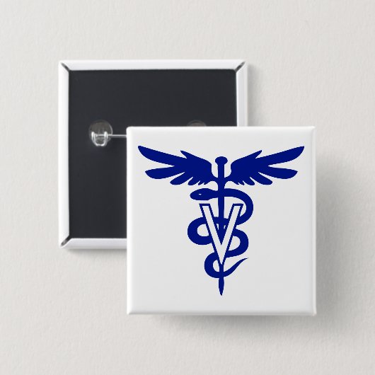 Veterinärlogo 4 button (Vorne & Hinten)