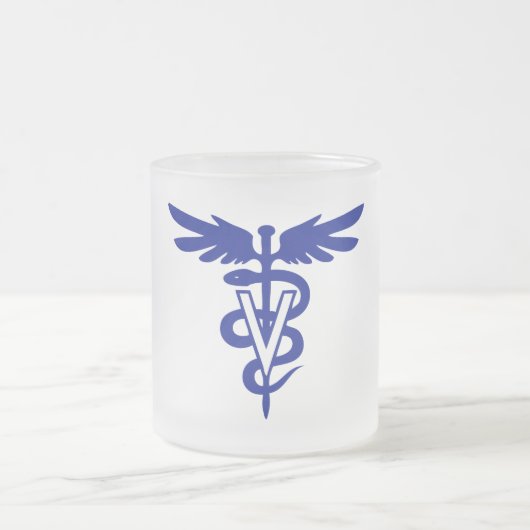 Veterinärlogo 4 mattglastasse (Mittel)