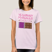 Veterinärmanager-Schokoladen-Geschenk für sie T-Shirt (Vorderseite)