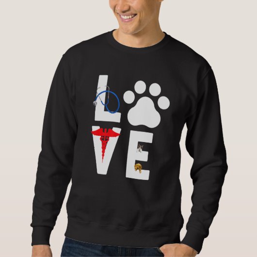 Veterinärmedizin für Männer Kinder Liebe Tiere Sweatshirt (Vorderseite)
